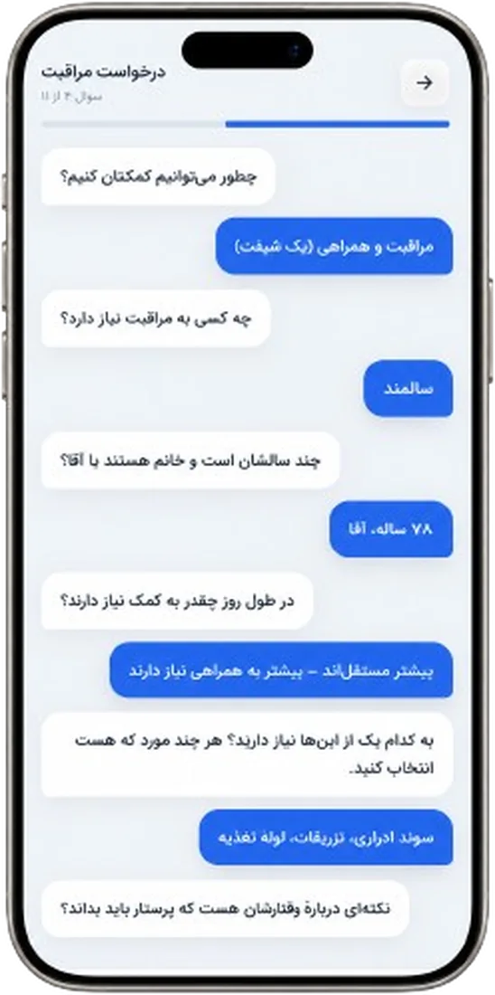 پیشنمایش مرحله: نیازتان را بگویید